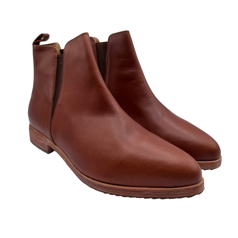 Nisolo Women's 9.5 Everyday Chelsea Ankle Boots Brown Leather‎ Water Resistant
